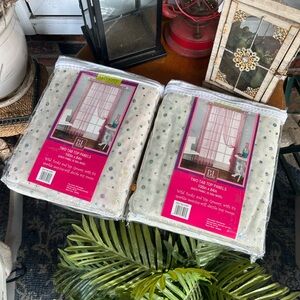 Sheer Sparkling Dots Tab Top Curtain Panels